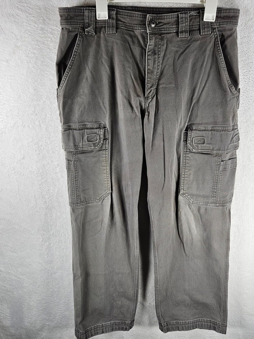 Duluth Trading Flex Fire Hose Cargo Pant Gray Men's Size 34x29